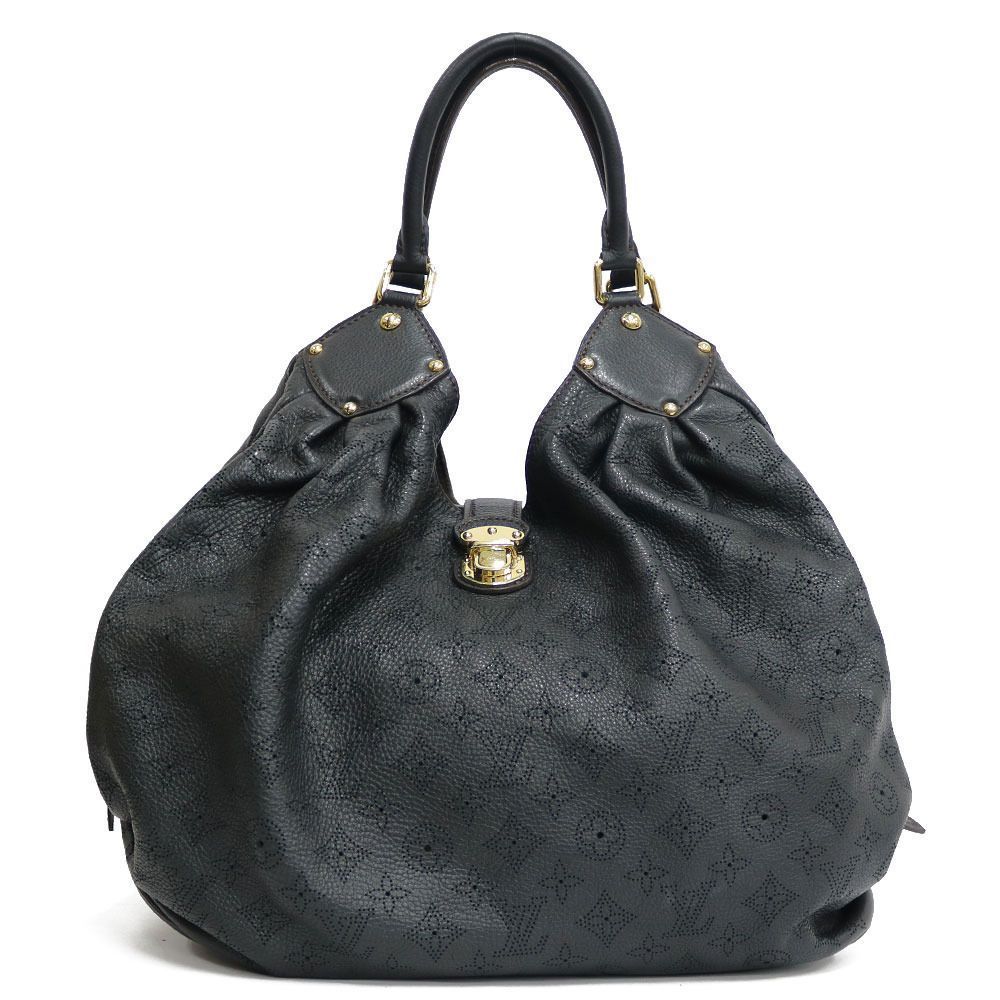 Louis Vuitton Mahina L Shoulder Bag Black